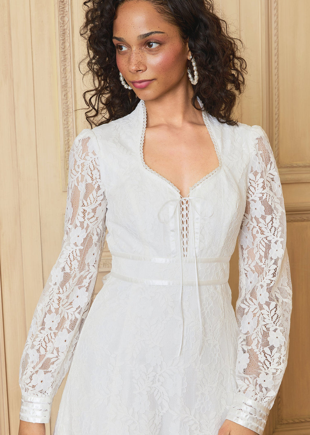 GUNNE SAX for ModCloth Beth Lace Corselette Maxi Dress