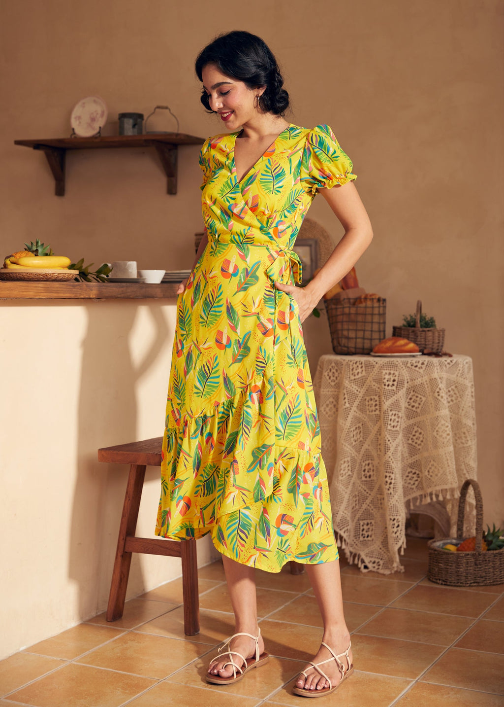 Air of Elegance Wrap Dress