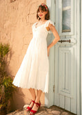 Sweetheart Soirée Twist-Front Midi Dress