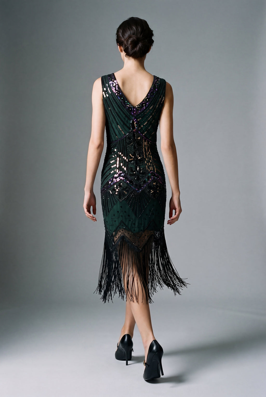 Emerald Art Deco Flapper Dress