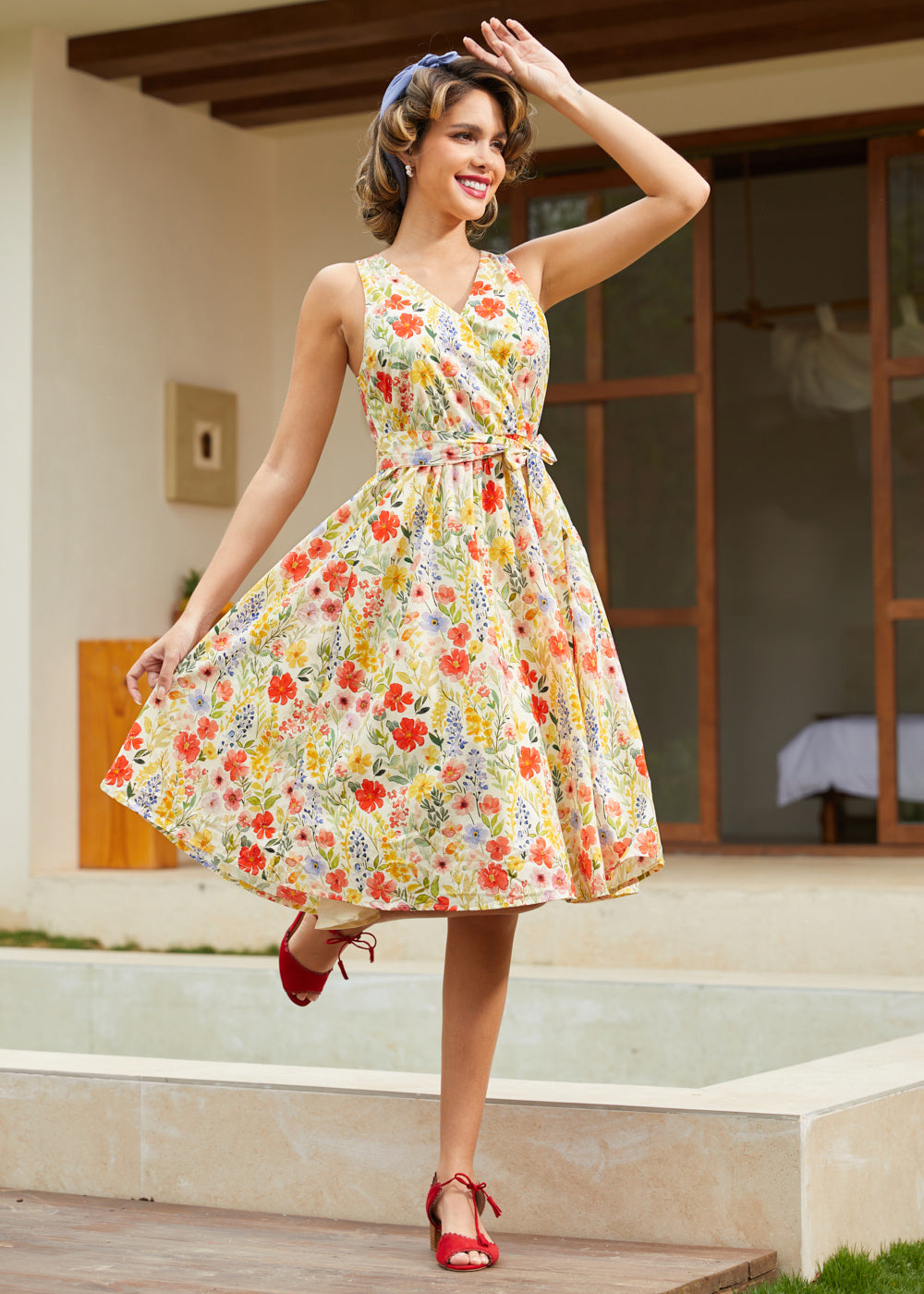 Instant Energy Faux-Wrap Dress