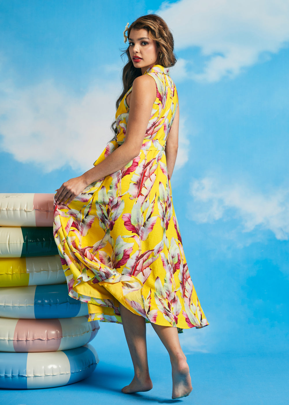 Sunlit Stroll Wrap Dress