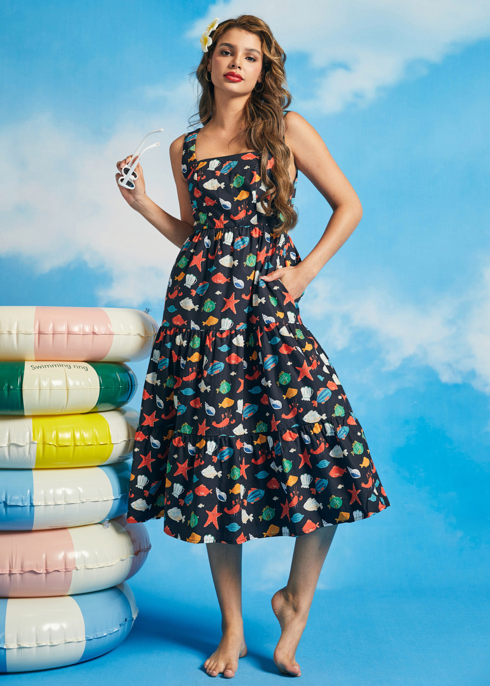 Summer Stroll Fit & Flare Dress