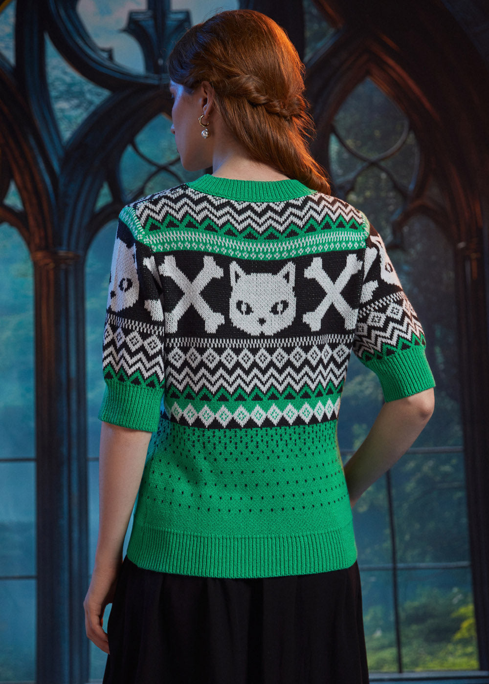 Midnight Familiar Fair Isle Sweater