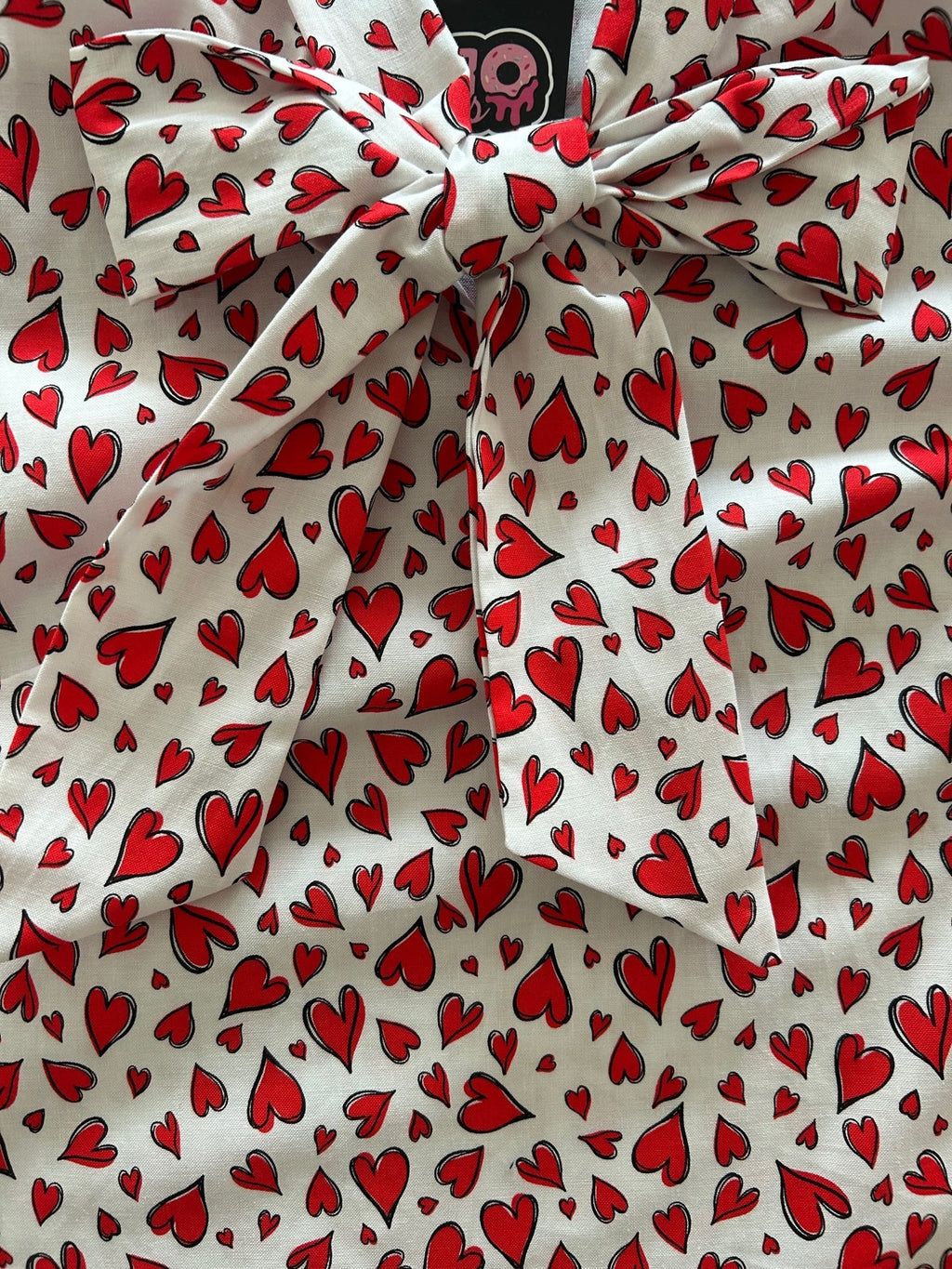 Vintage Style Bow Top in Hearts