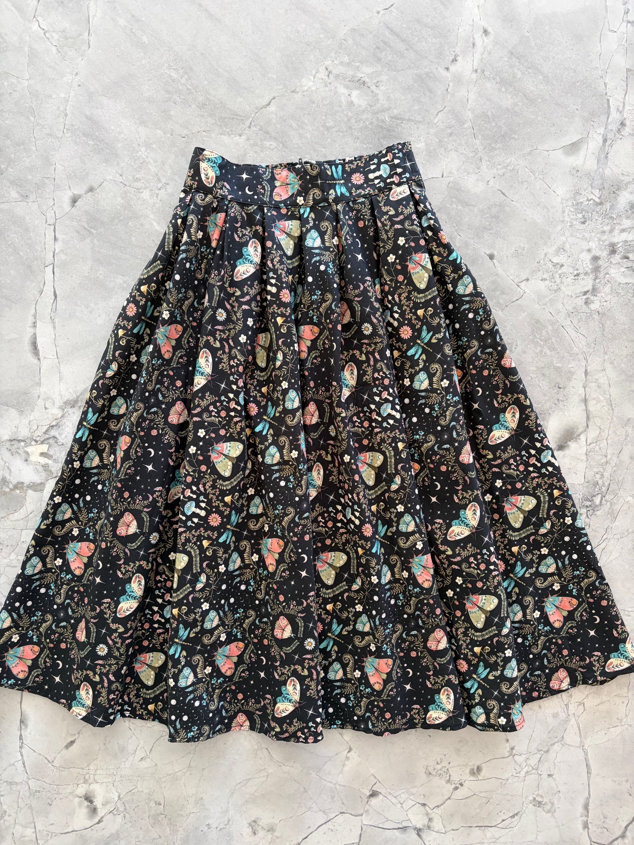 Doris 100% Cotton Skirt - Midnight