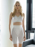 High Waist Thigh Slimmer with Tulip Front Panel | Memory Compression Fabric | Medium Support | Style 6226