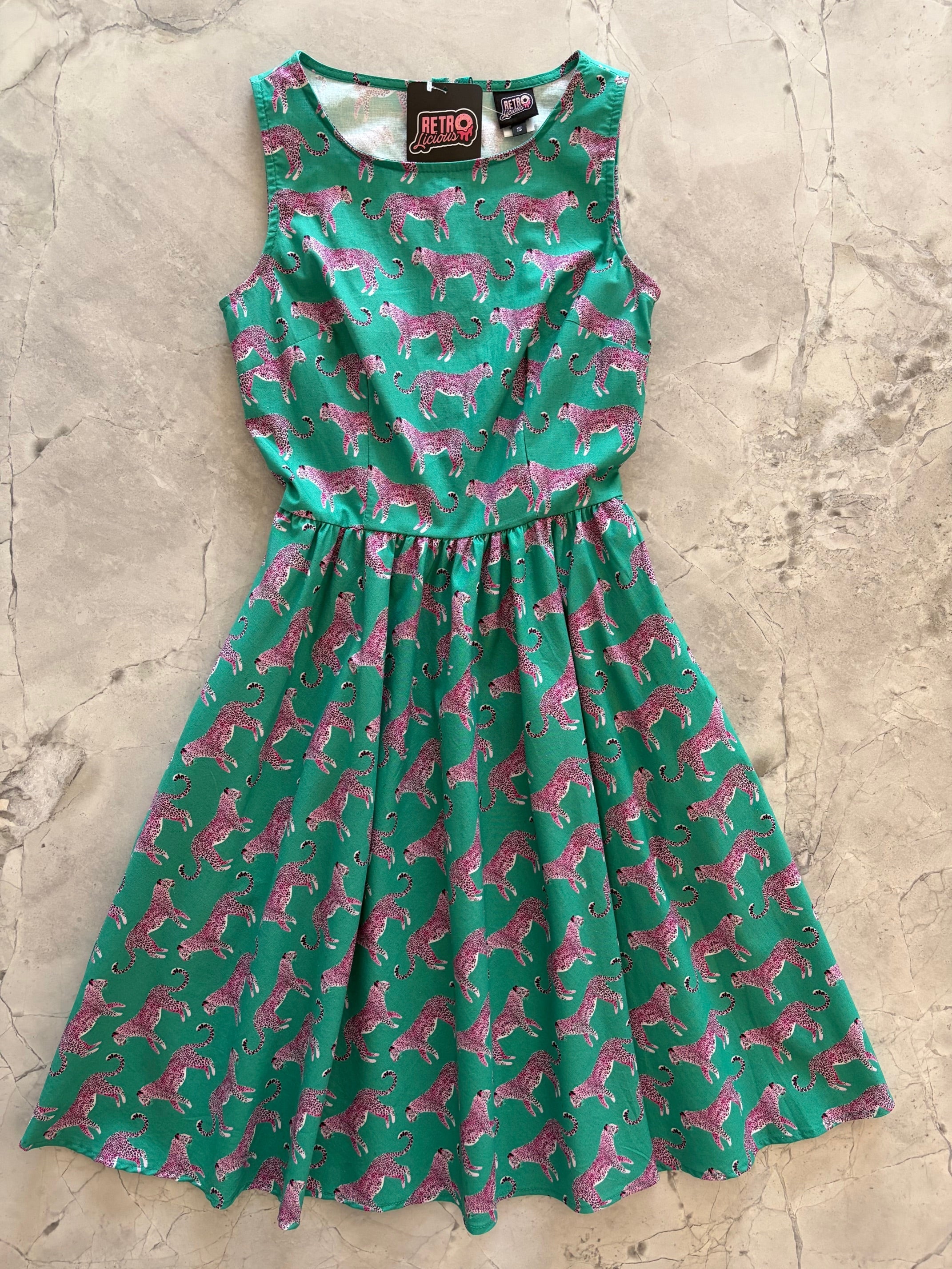 Vintage Style Midi Dress Leopard