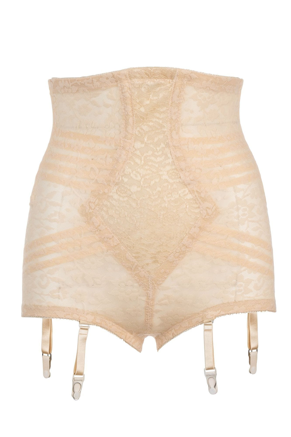 High Waist Extra Firm "No Roll" Panty Girdle with Detachable Garters | Style 6107