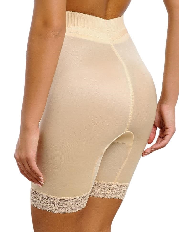 High Waist Thigh Slimmer with Tulip Front Panel | Memory Compression Fabric | Medium Support | Style 6226