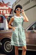 Retro Mod Collared Dress Dogs