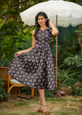 Vintage Style Midi Dress Moths