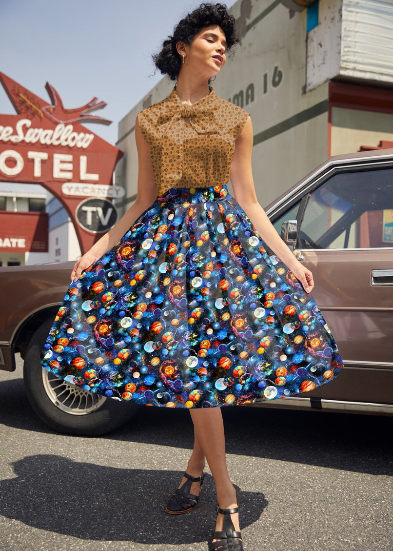 Doris 100% Cotton Skirt - Space