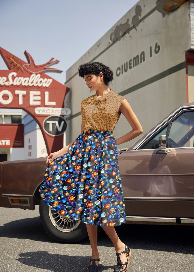 Doris 100% Cotton Skirt - Space