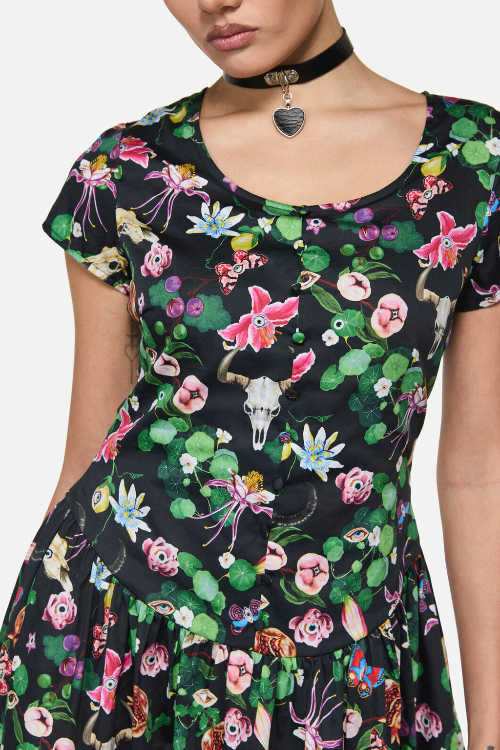 See No Evil Print Midi Dress