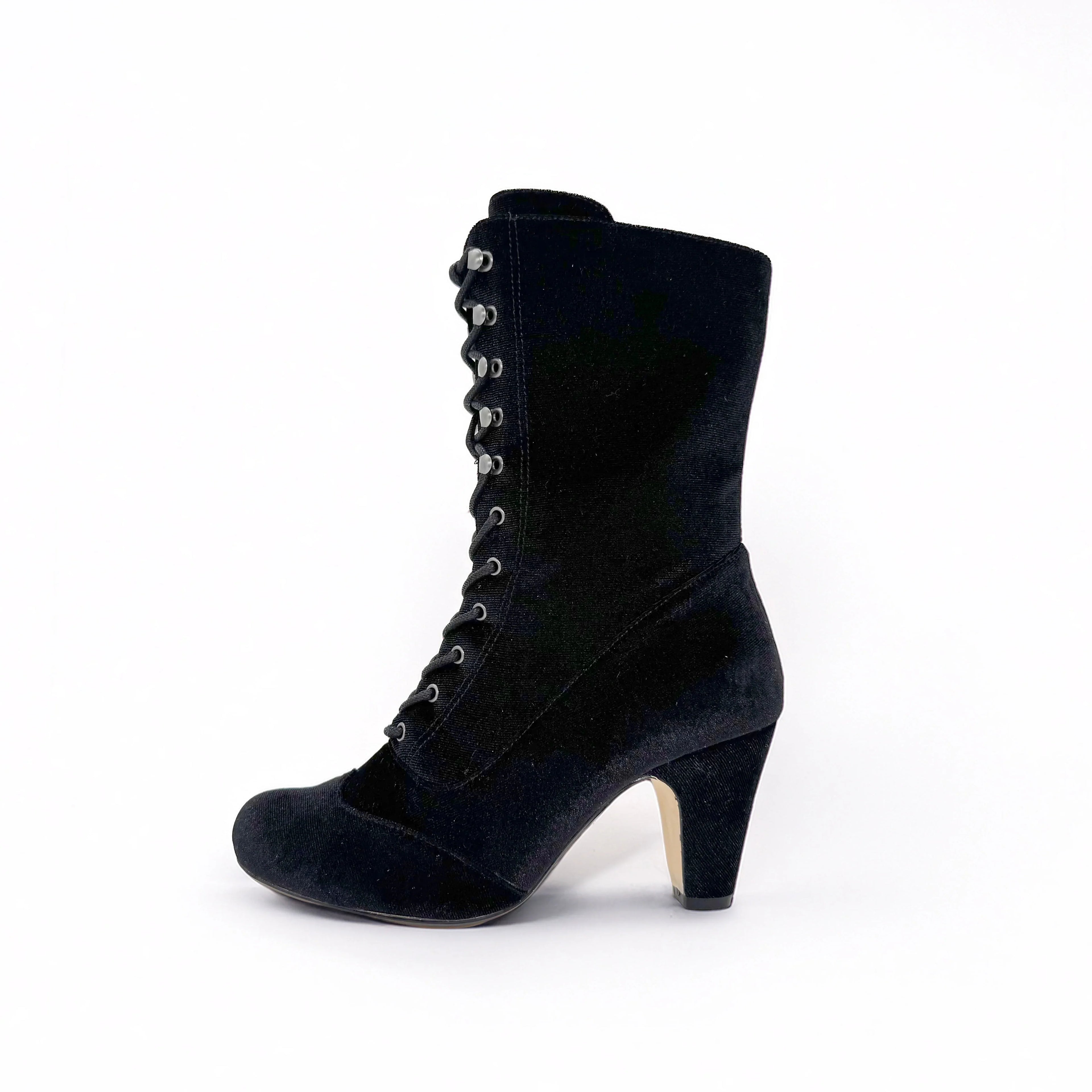 Claire Velvet Victorian Booties
