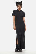 Glitter Mesh Midi Dress