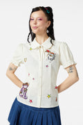 Meowdy Badge Blouse