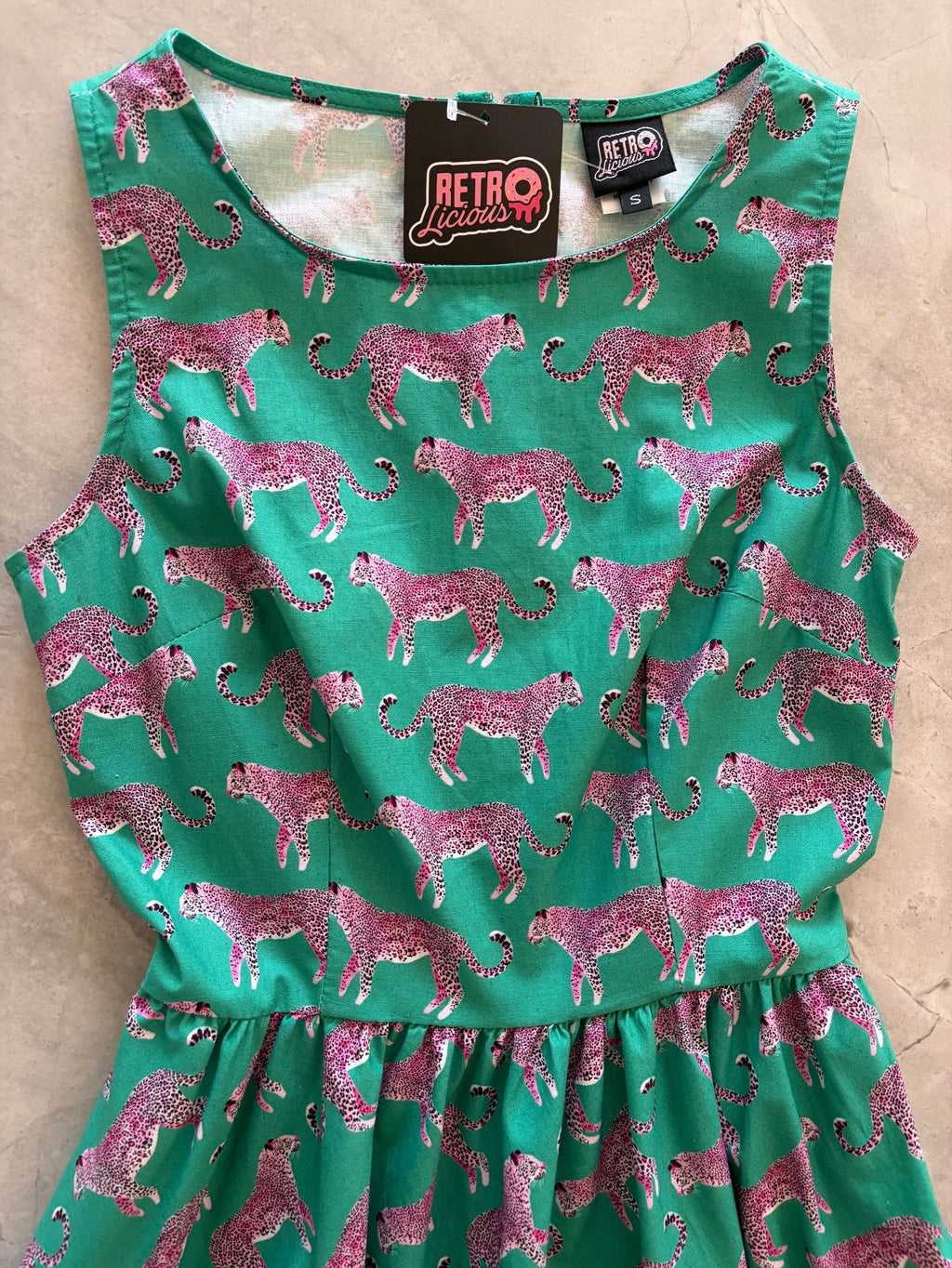 Vintage Style Midi Dress Leopard