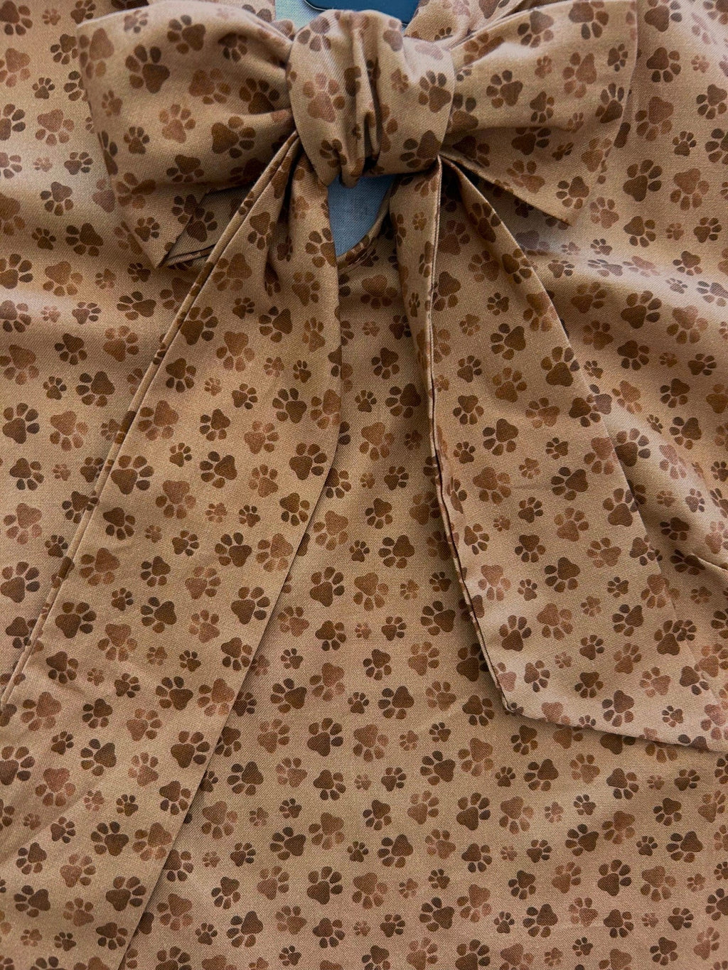 Vintage Style Bow Top in Paw Print