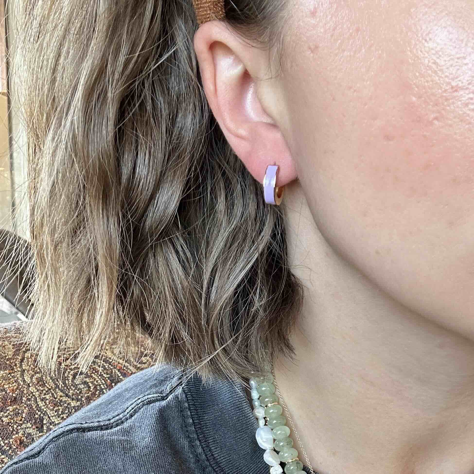 Chunky Huggie Hoop Earrings - 16 Color Options