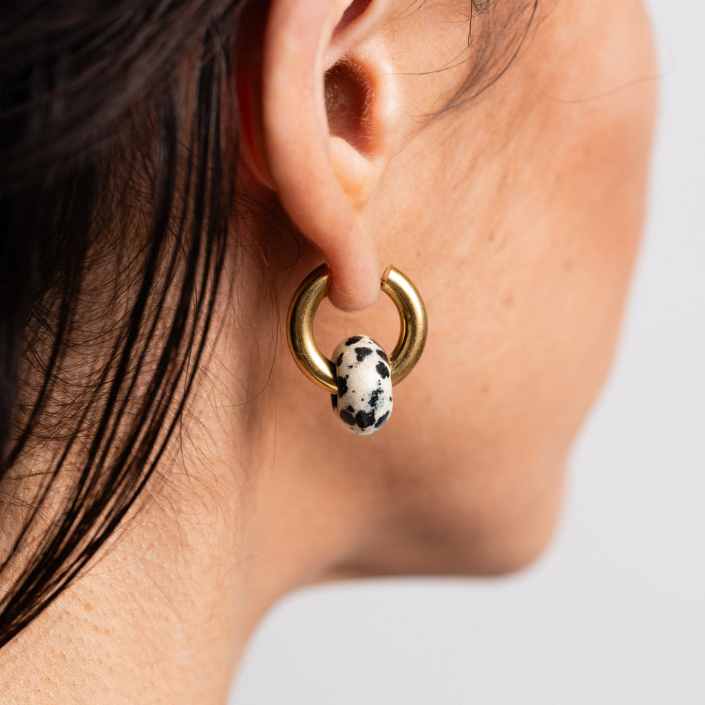 Jupiter Earrings: Onyx, Jasper, or Aventurine