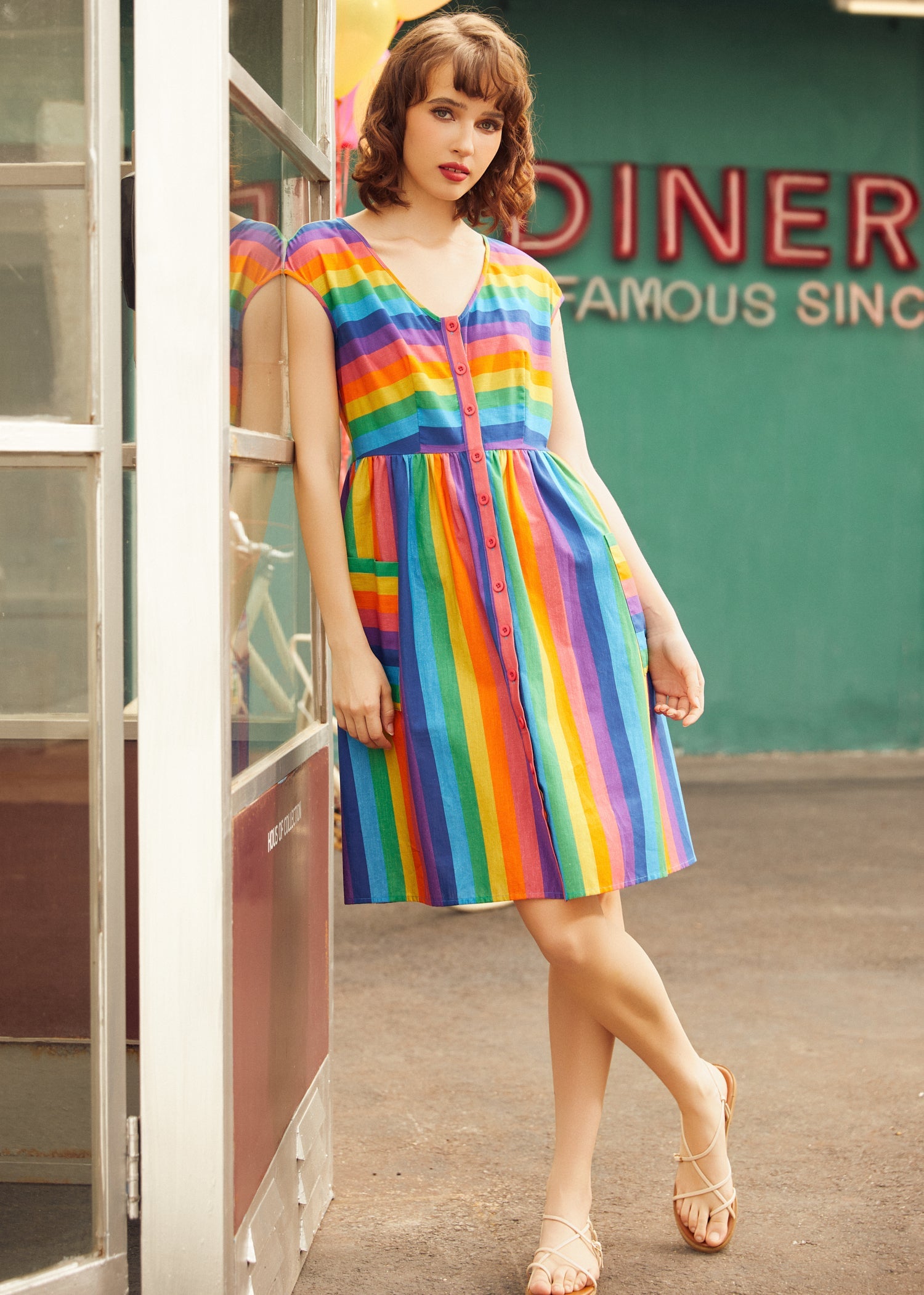 More Is More Rainbow Stripe Dress
