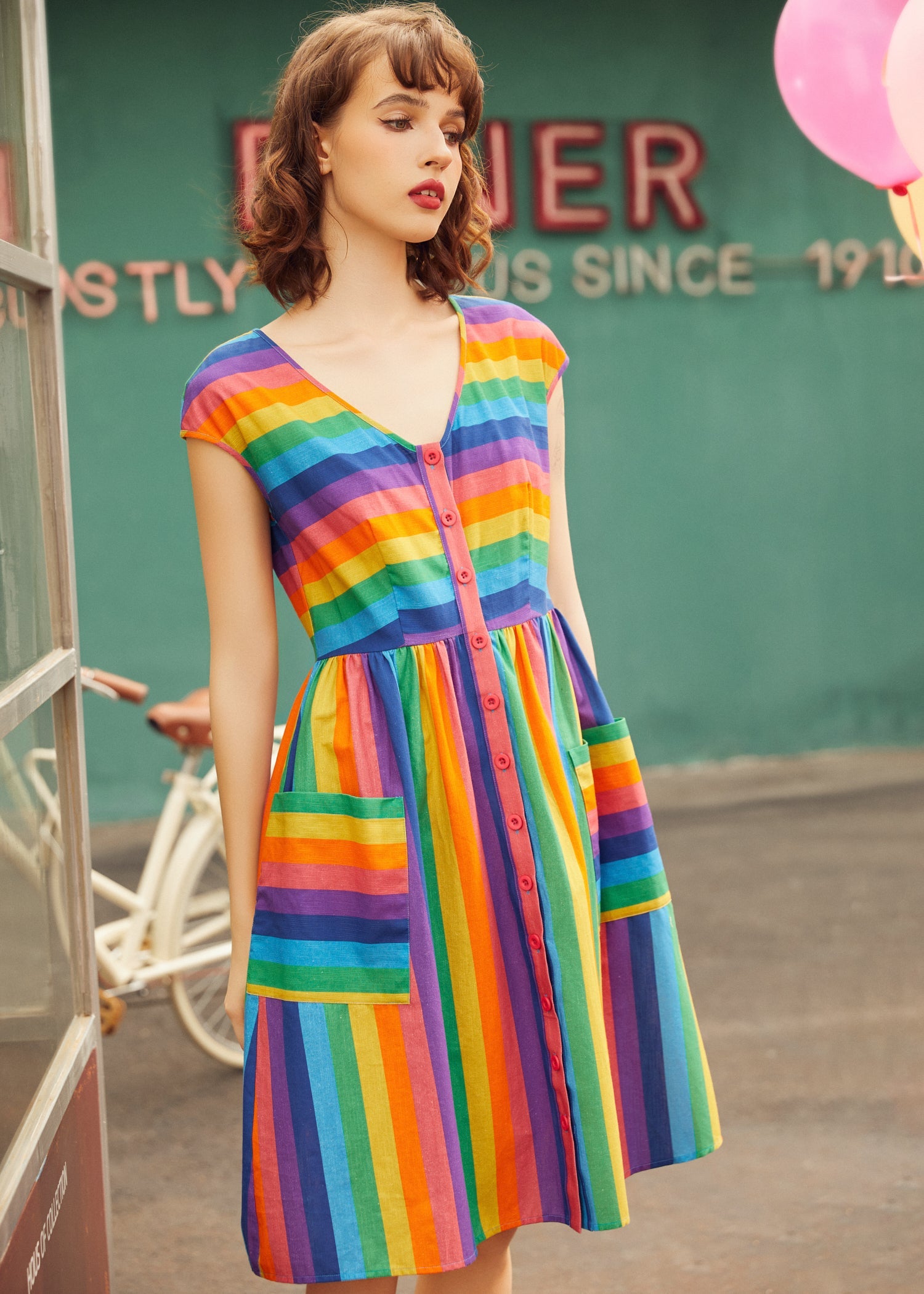 More Is More Rainbow Stripe Dress