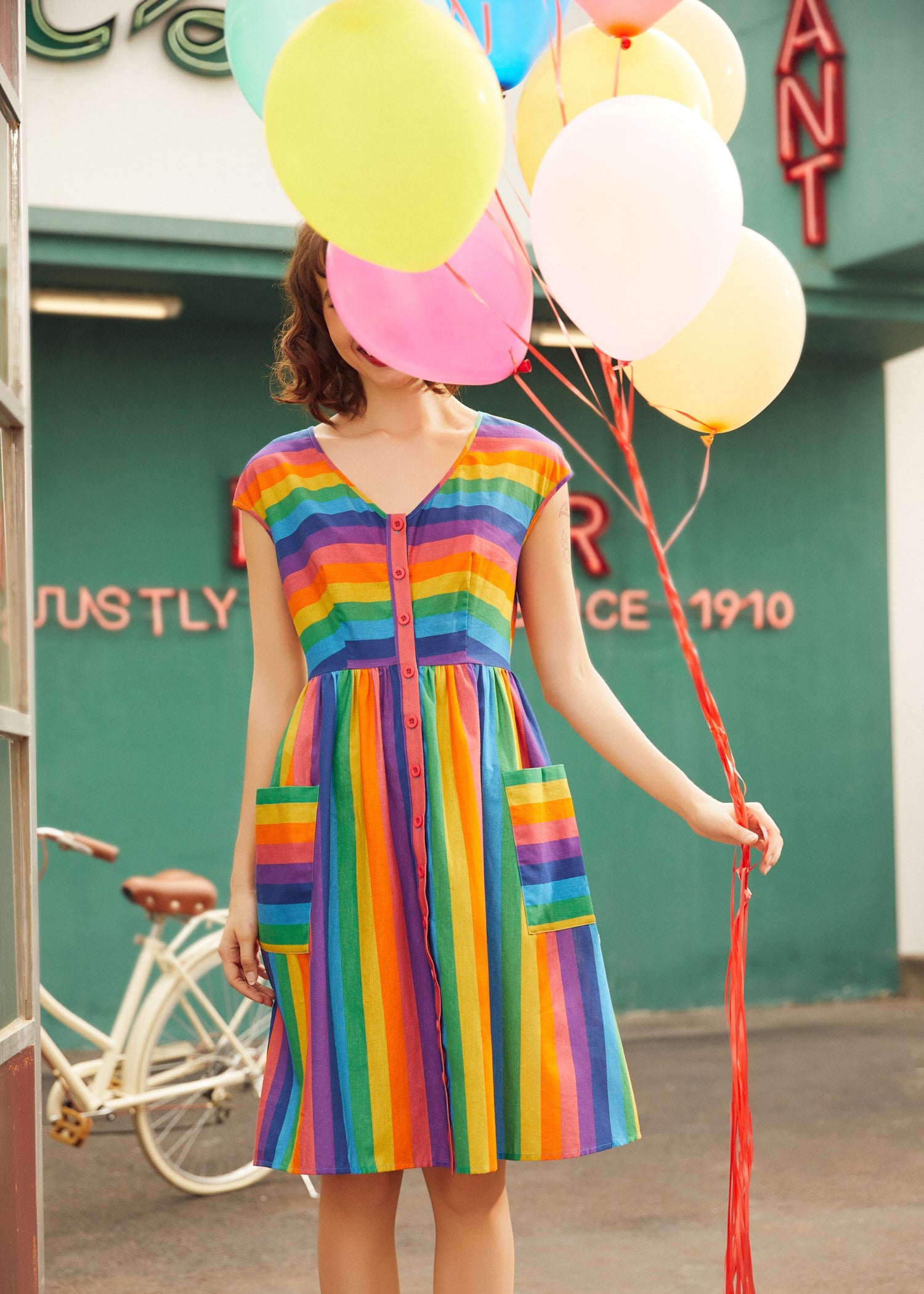 More Is More Rainbow Stripe Dress