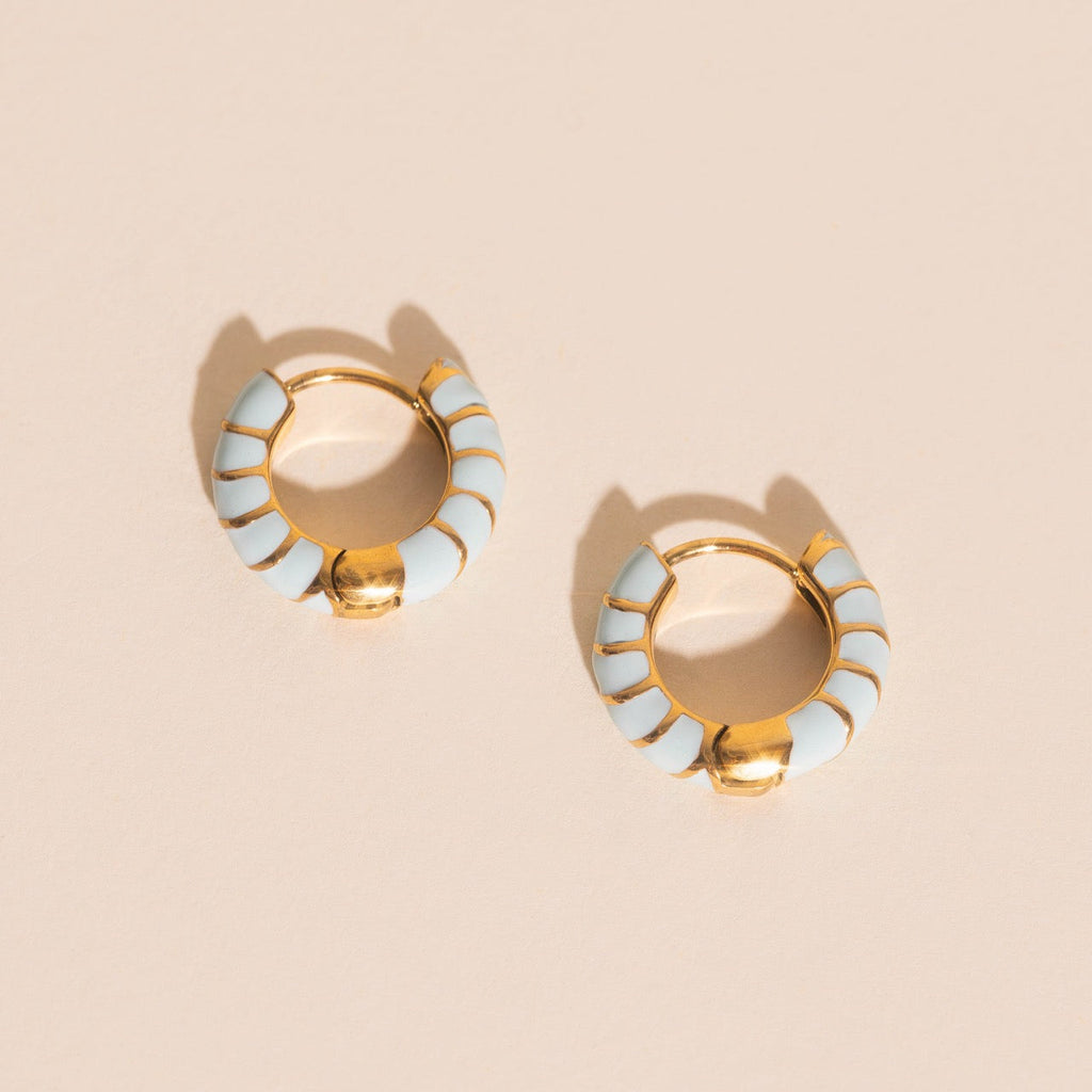 Color Chunky Rounded Huggie Hoop Earrings