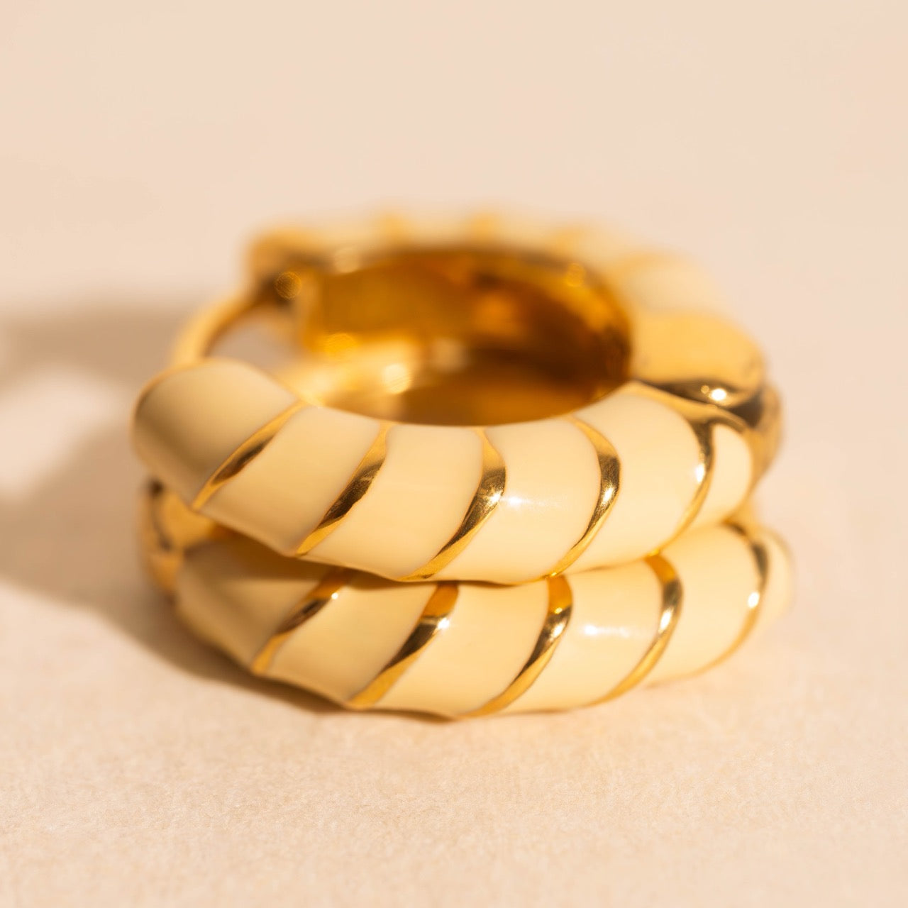 Color Chunky Rounded Huggie Hoop Earrings