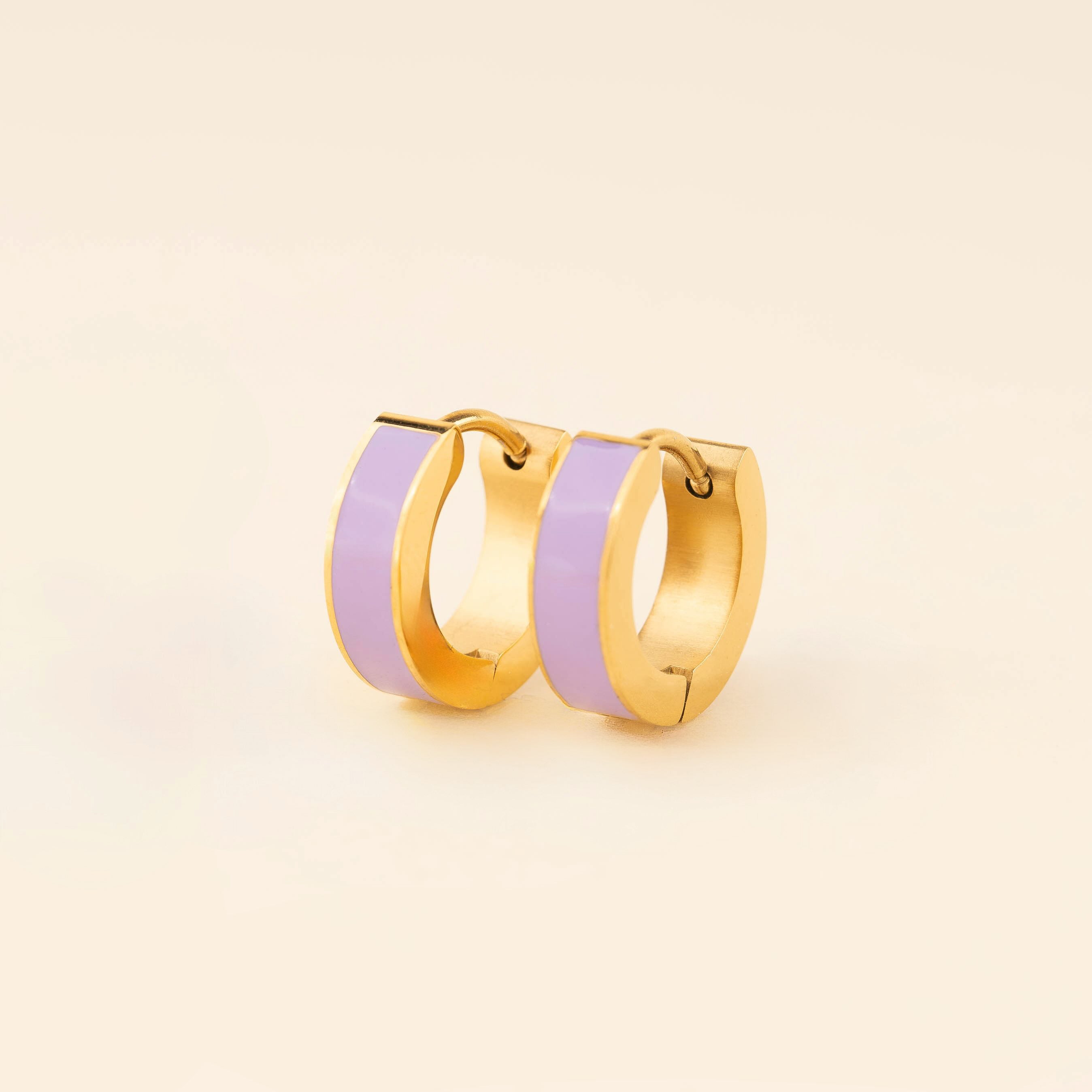 Chunky Huggie Hoop Earrings - 16 Color Options