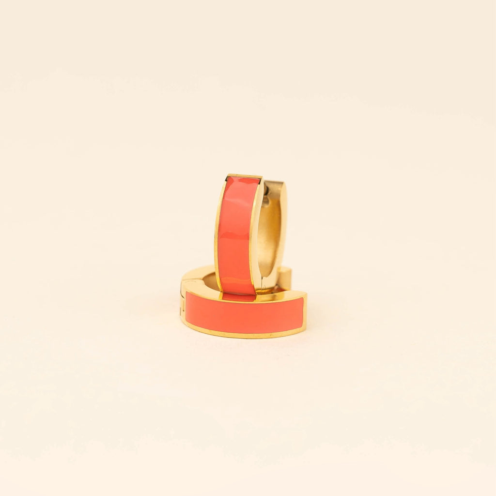 Chunky Huggie Hoop Earrings - 16 Color Options