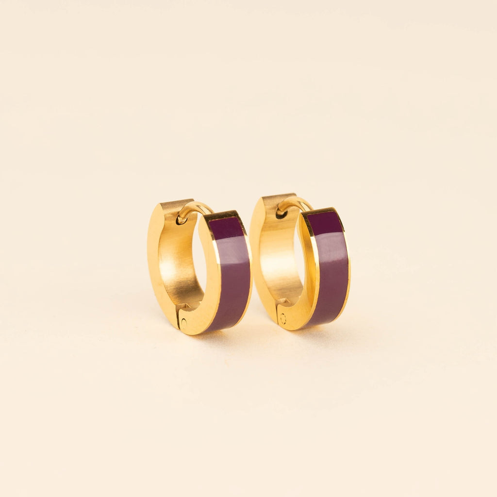 Chunky Huggie Hoop Earrings - 16 Color Options