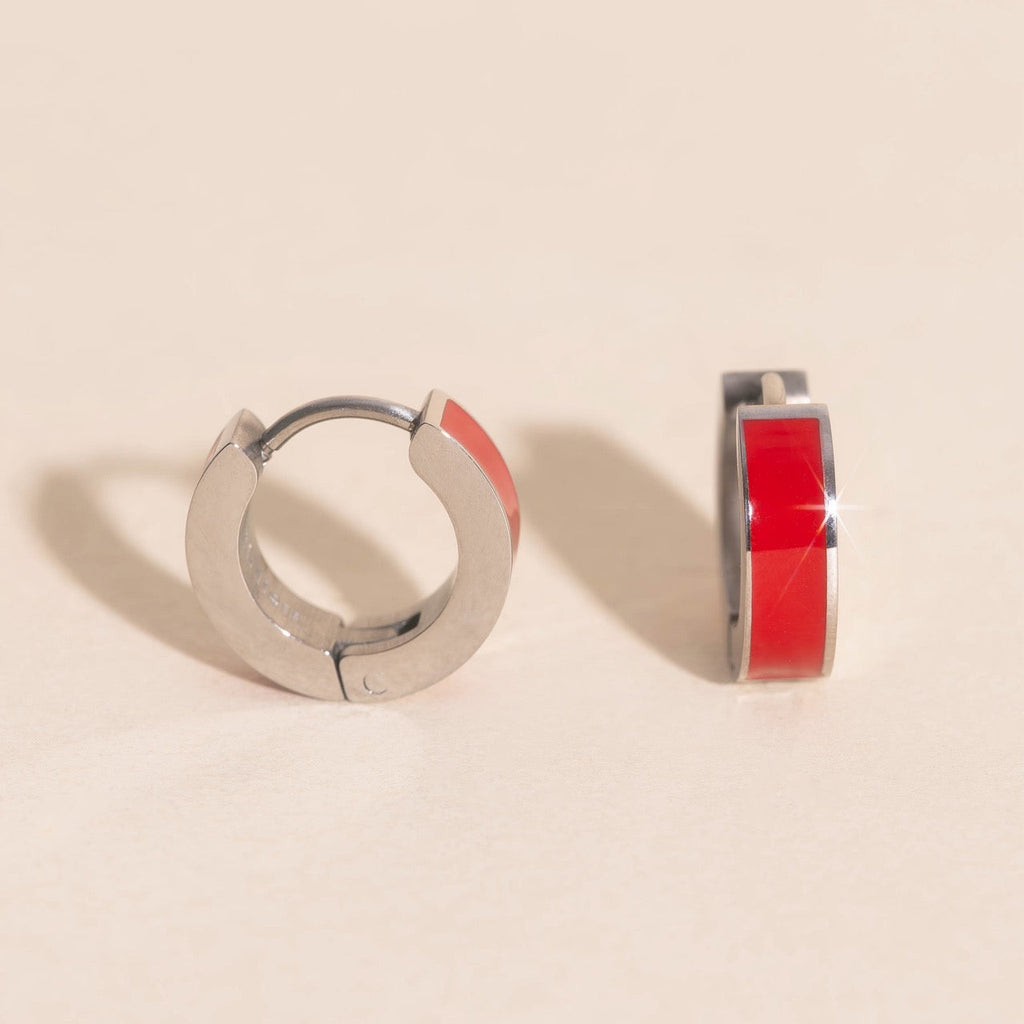 Chunky Huggie Hoop Earrings - 16 Color Options
