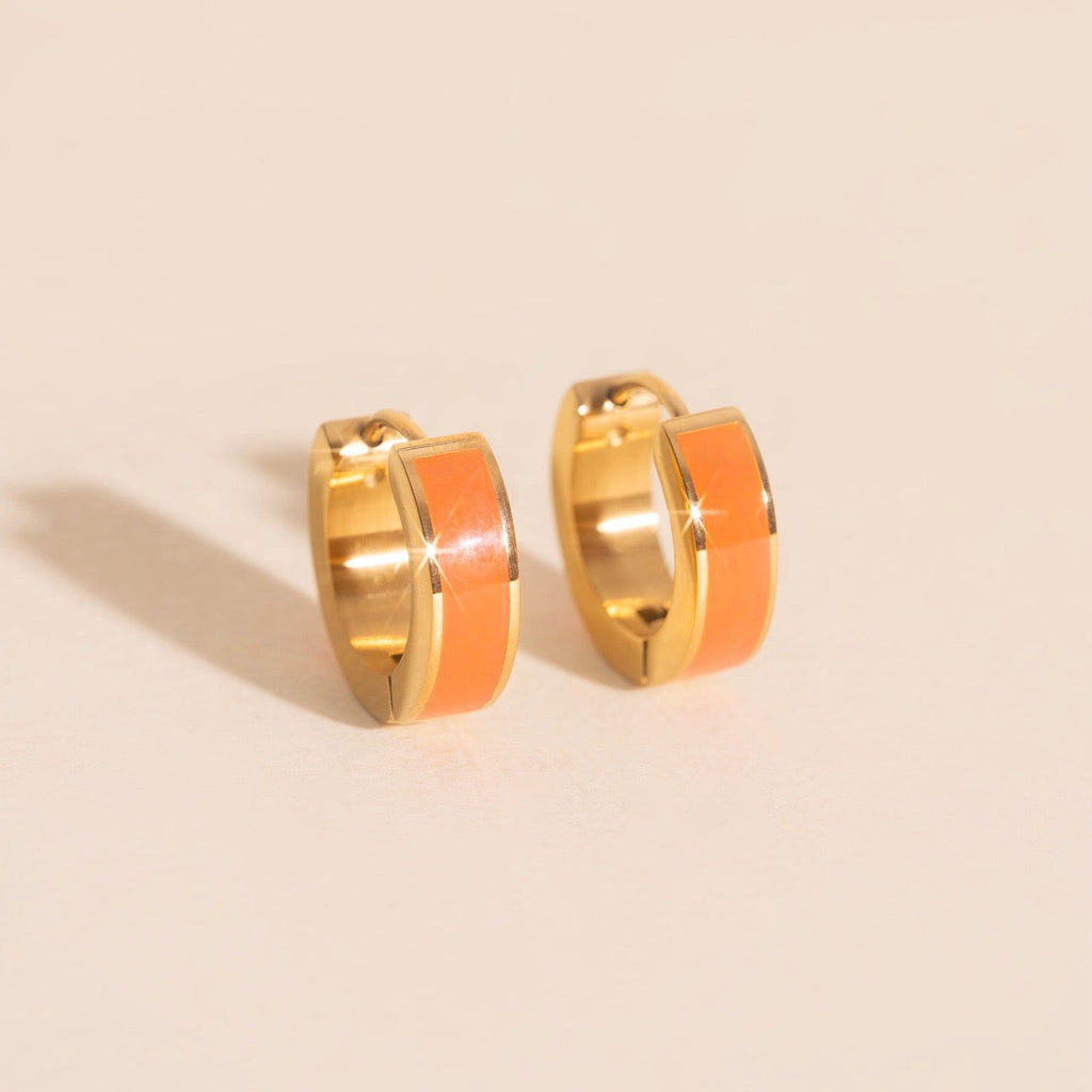 Chunky Huggie Hoop Earrings - 16 Color Options