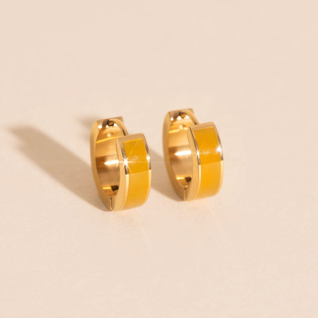 Chunky Huggie Hoop Earrings - 16 Color Options