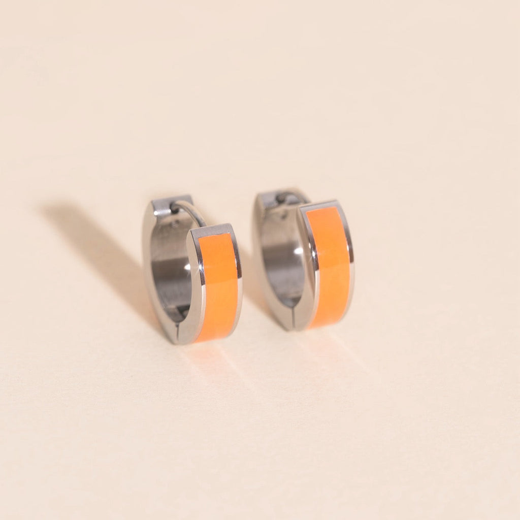 Chunky Huggie Hoop Earrings - 16 Color Options