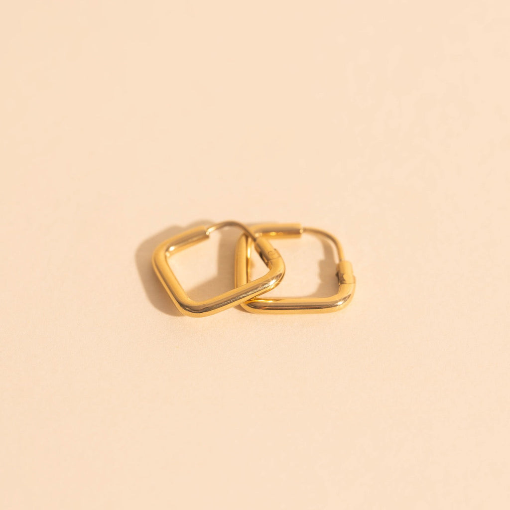 Diamond Rounded Huggie Hoop Earrings