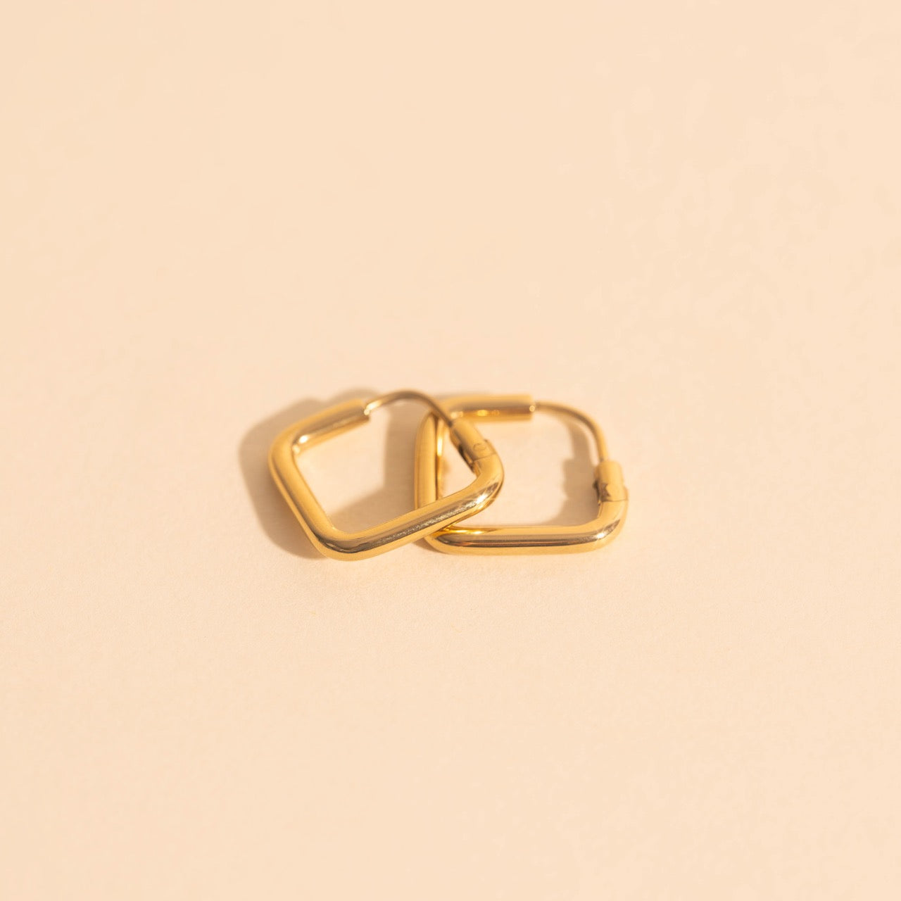 Diamond Rounded Huggie Hoop Earrings