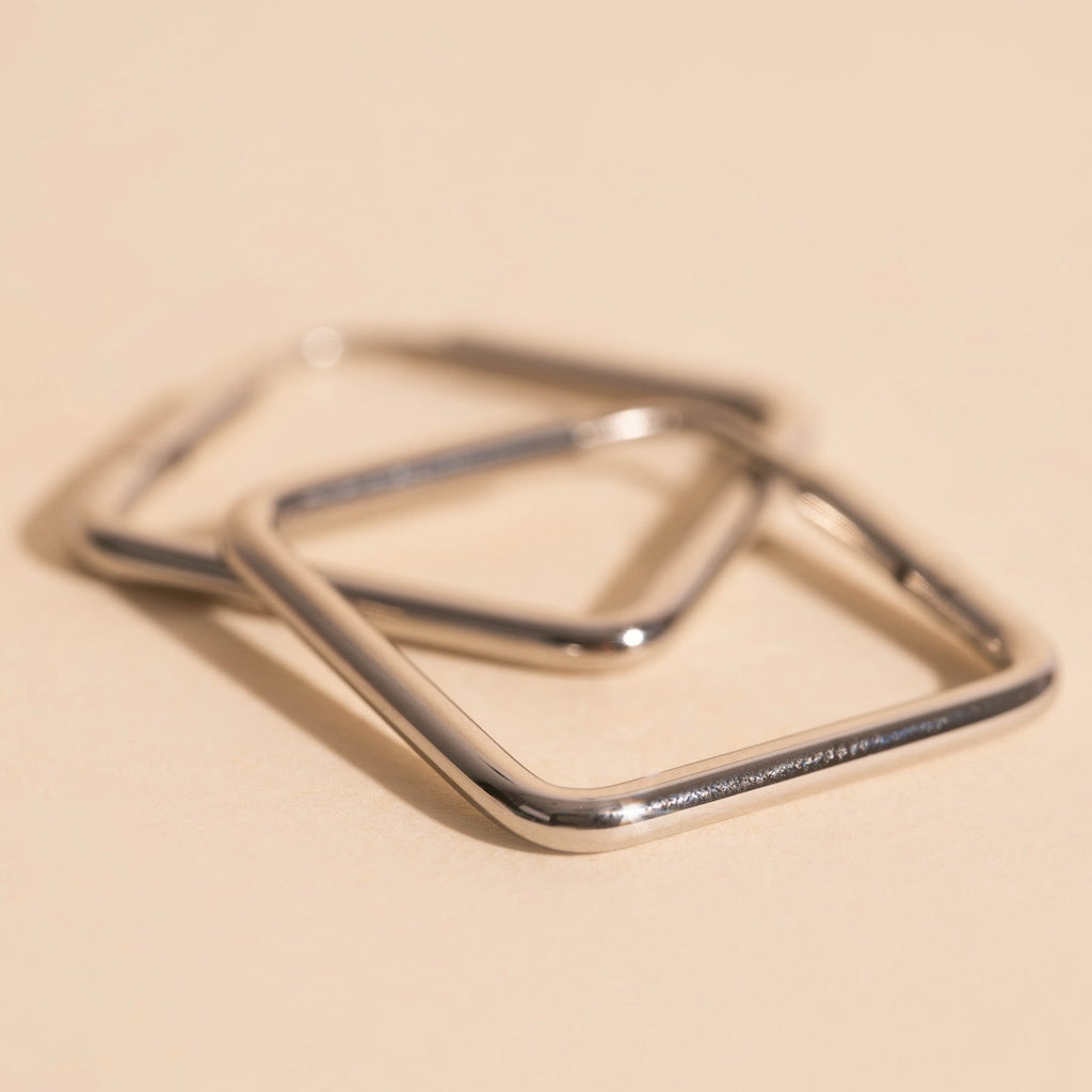 Diamond Rounded Huggie Hoop Earrings