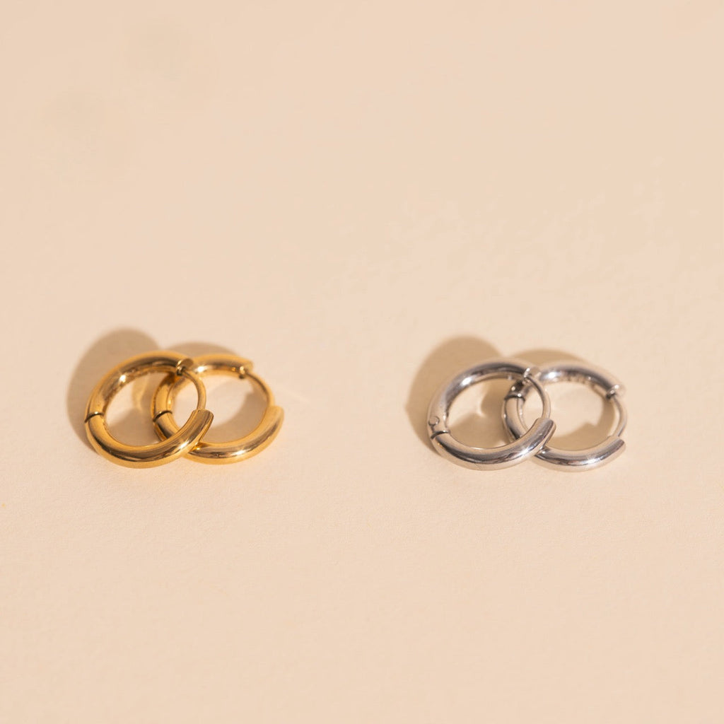 Mini Rounded Huggie Hoop Earrings
