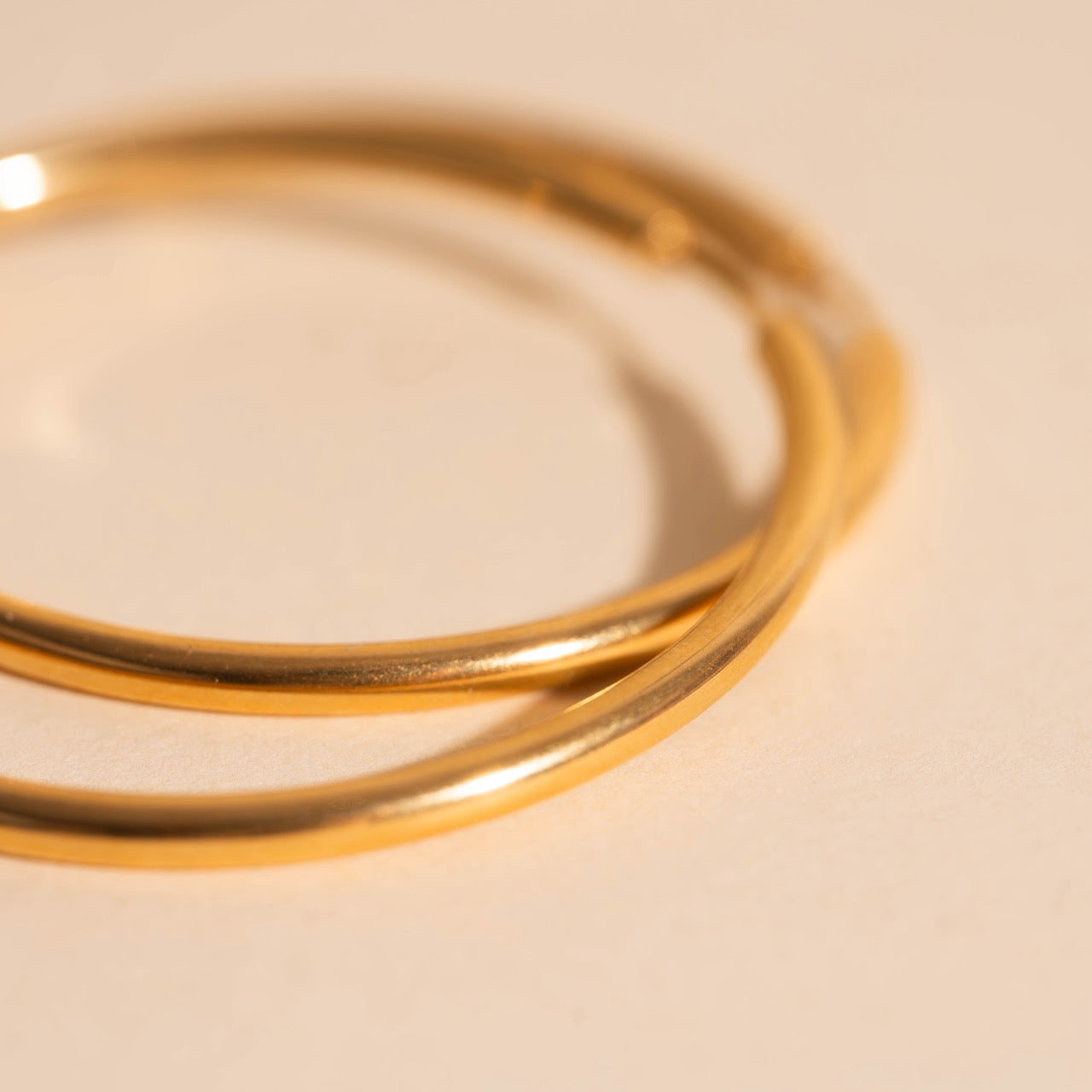 Circle Rounded Huggie Hoop Earrings
