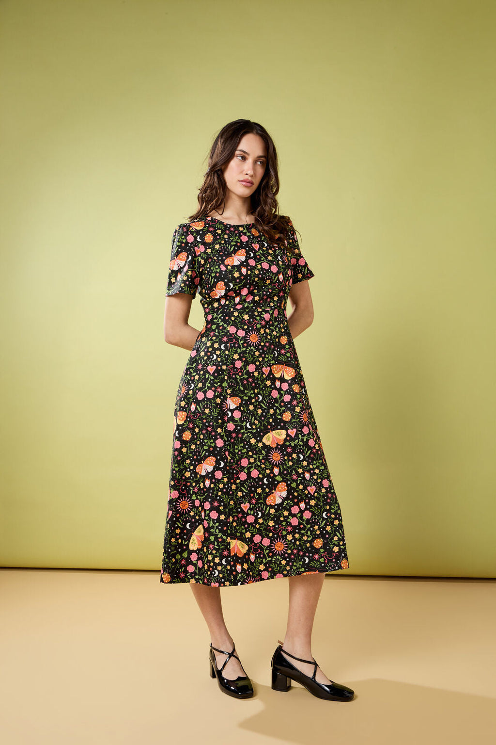 Folk Art Midi Dress