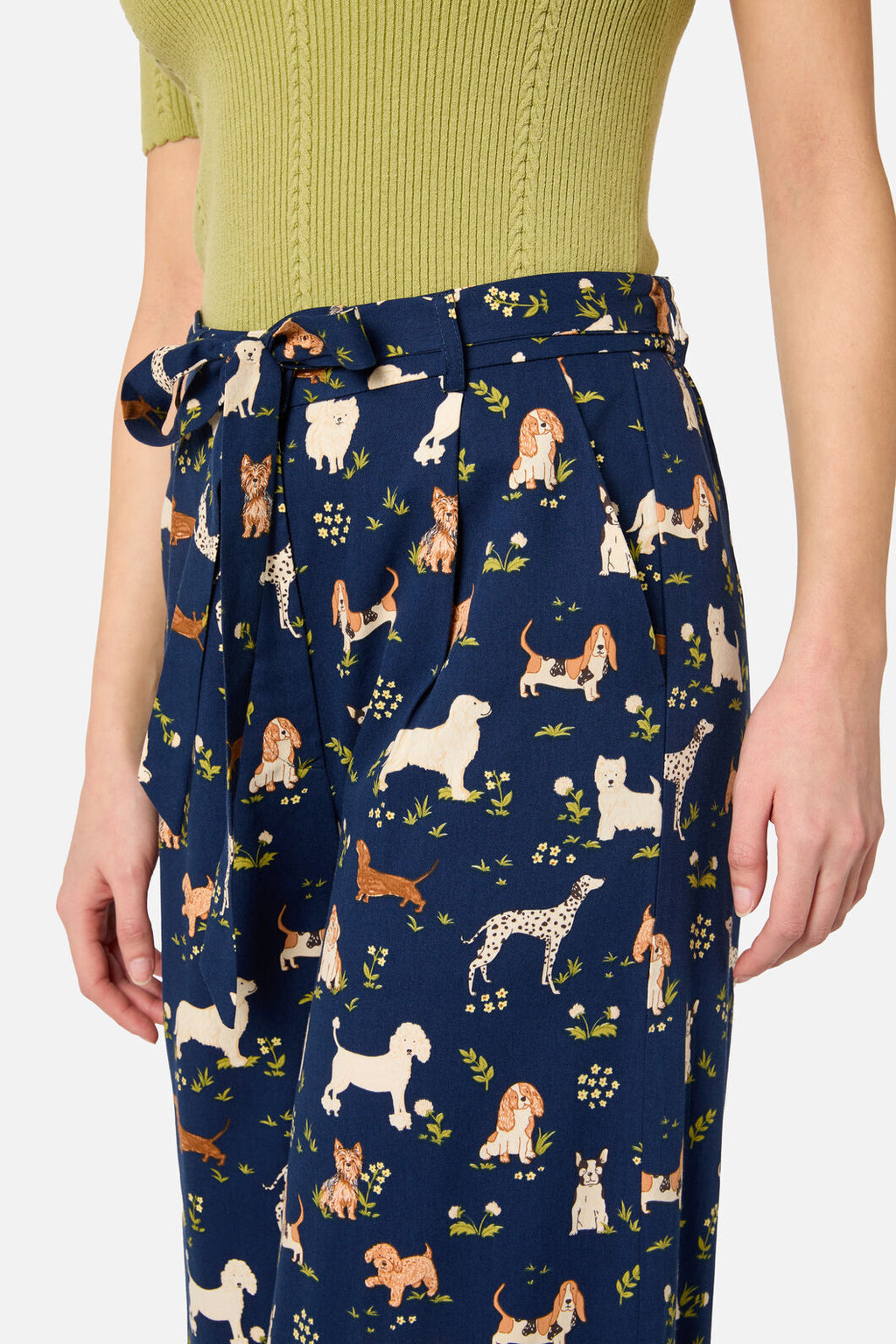Cute Dogs Culotte Wide Leg Pants