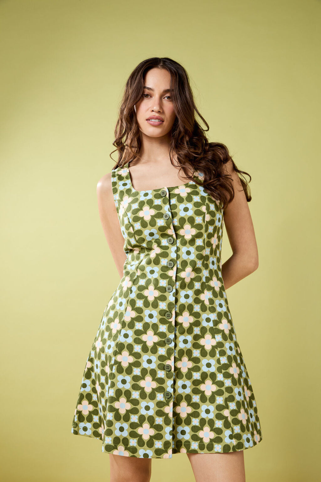Ginny 60's Mini Pinafore Dress