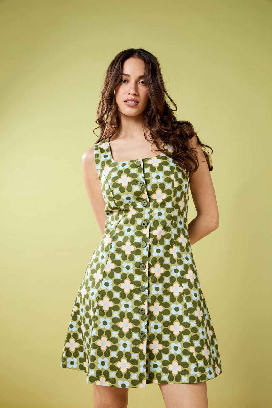 Ginny 60's Mini Pinafore Dress