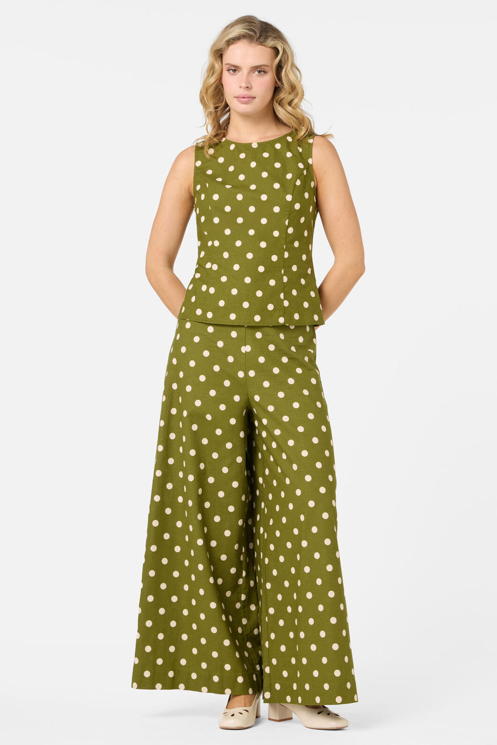 Polka Dot Shell Top