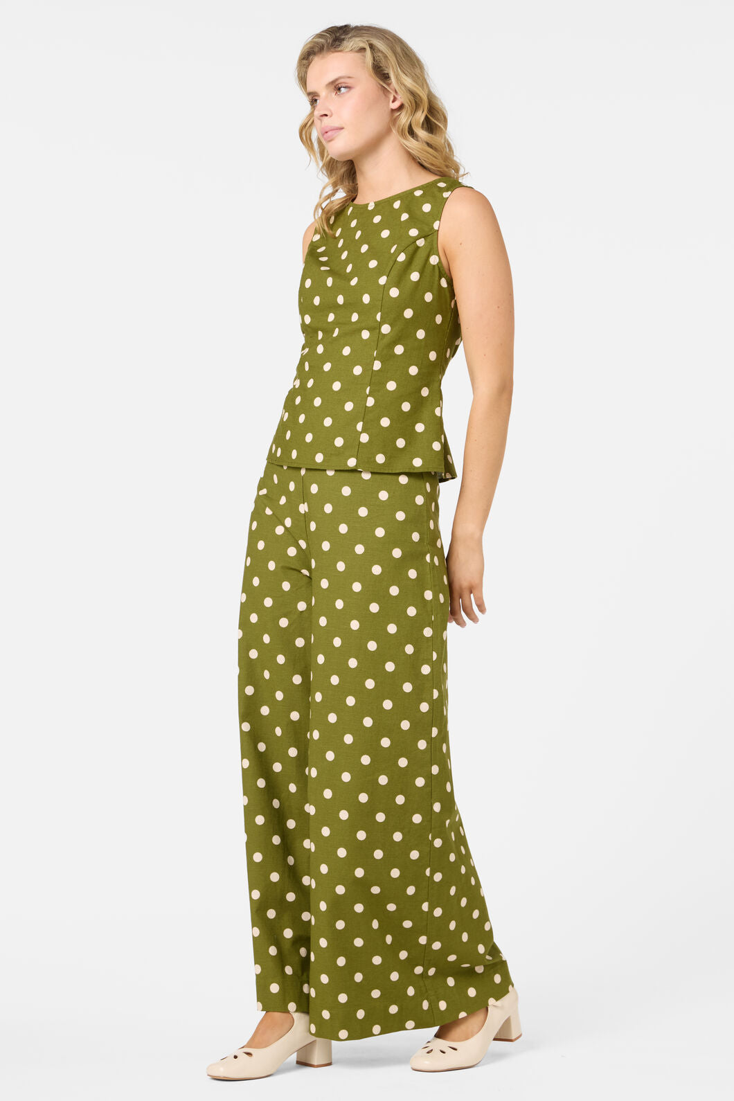 Polka Dot Shell Top