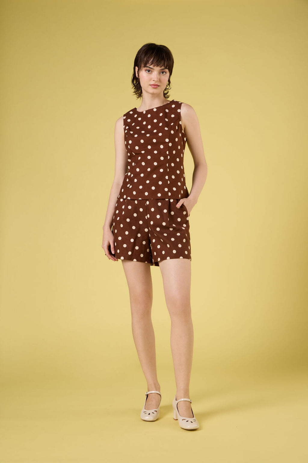 Polka Dot Shell Top